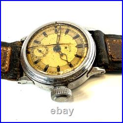 RARE Vintage 1930s Elgin Military Stainless Mechanical Watch FOR PARTS / REPAIR
