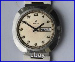 REVUE THOMMEN ref. S7723B MEN wristwatch S77/28 with bracelet for parts or repair