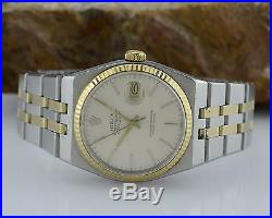 ROLEX 17013 OysterQuartz 18k Gold & SS Watch AS IS For Parts or Repair