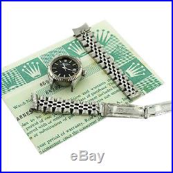 ROLEX OYSTER PERPETUAL DATE 69190 LADIES AS IS FOR PARTS AND REPAIRS WithPAPERS