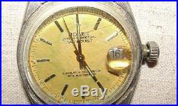 ROLEX OYSTER PERPETUAL Datejust Stainless Steel Watch for parts or repair
