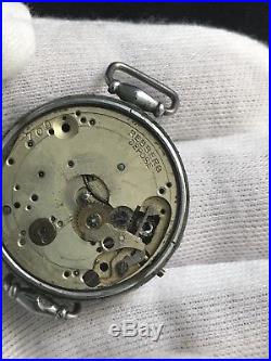 ROLEX TRENCH ANTIQUE WW1 Era 1915 Authentic! Parts Or Repair! Not Working! 30mm