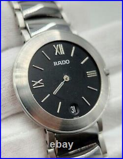 Rado Diastar Men's Silver Tone Quartz Watch FOR PARTS / REPAIR