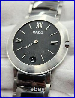 Rado Diastar Men's Silver Tone Quartz Watch FOR PARTS / REPAIR