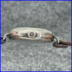 Rare 0.925 Silver Half Hunter Button Case Swiss Watch X Repair/parts From 1920