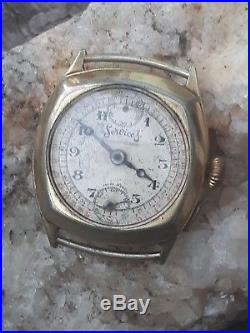 Rare 30's Services Chronograph Watch Mono Pusher For Spares Or Repair Parts