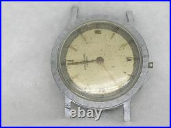 Rare 34mm Universal Geneve Stainless Military Wrist Watch Cal. 265 Parts, Repair