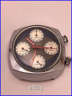 Rare Buler World Time Vintage Swiss Made Watch Parts/Repair