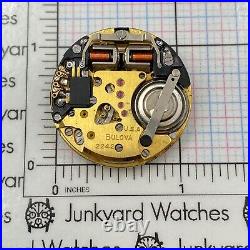 Rare Bulova Accquartz Quartz Watch Movement Repairs Parts Watchmaker 2242 USA