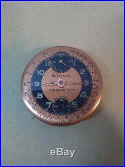 Rare Copper Color Dial Pierce Chronograph Caliber 134 For Repair Or Spare Parts