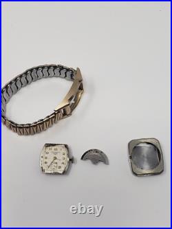 Rare Early Heuer Rectangle mans watch. For Parts or repair