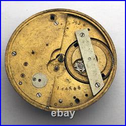 Rare For Part ANTIQUE Pocket Watch Movement Skeleton Repair Not Work