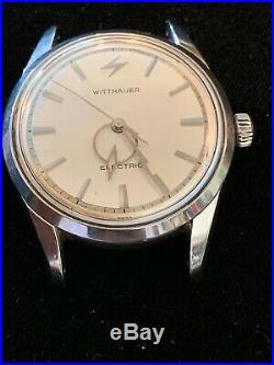 Rare Mens Wittnauer Electro-Chron Stainless 35.7mm For Parts Or Repair