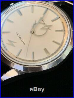 Rare Mens Wittnauer Electro-Chron Stainless 35.7mm For Parts Or Repair