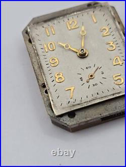 Rare Renown Vintage Mens Watch Movement For Repairs 21mm X 29mm