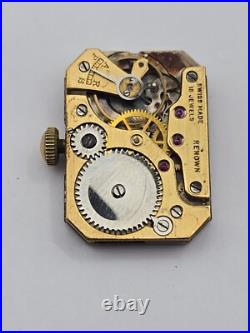 Rare Renown Vintage Mens Watch Movement For Repairs 21mm X 29mm