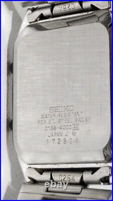 Rare Seiko Running Man D138-4000 Alarm Chronograph Stainless Watch Repair Parts