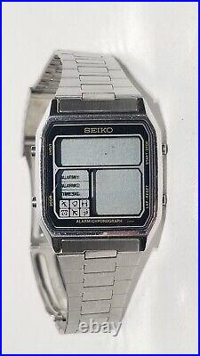 Rare Seiko Running Man D138-4000 Alarm Chronograph Stainless Watch Repair Parts