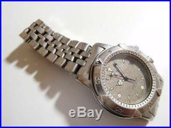 Rare! VIntage Tag Heuer 1500 Men's Watch 959.713G Gray Dial for Parts or Repair