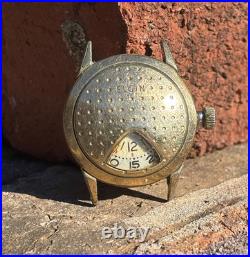 Rare Vintage Elgin Jump Hour Golf Ball Watch 10K RGP For Parts or Repair