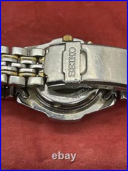 Rare Vintage Seiko Kinetic 5m43-0a29 Month Day Watch Og. Bracelet Parts Repair
