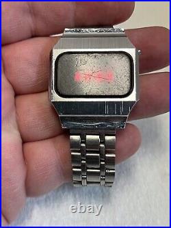 Rare Watch Timex SSQ LED H Cells for parts or repair
