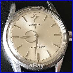 Rare Wittnauer Electro-Chron Men's SS Electronic For Parts Or Repair