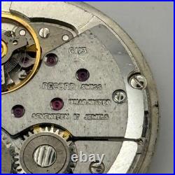 Record 6113 Watch Movement De Luxe Manual Wind Vintage Swiss Parts Repair 28.3mm