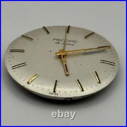 Record 6113 Watch Movement De Luxe Manual Wind Vintage Swiss Parts Repair 28.3mm