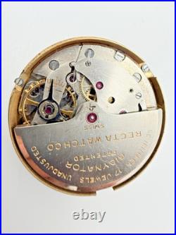 Recta Bidynator 17J Automatic Watch Movement Dial Parts Repair Swiss