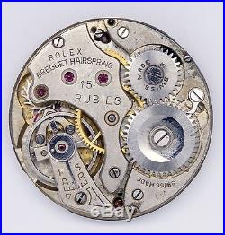 Rolex 13 Ligne 15 Jewel Watch Movement Spares Repairs S154