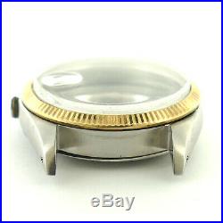 Rolex 1500 2-tone Gold+stainless Steel Mens Watch Holes Case For Parts Or Repair