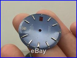 Rolex 36mm Blue Sigma Datejust Dial for Parts and Repair 1600 1601 Damaged