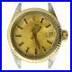 Rolex 6917 Date Gold Dial 2-tone Watch Head Engraved On Back For Parts/repairs