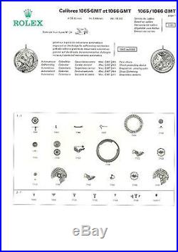 Rolex Complete Movement Spare Part Catalog Service 4130 3135 4160 Repair Info