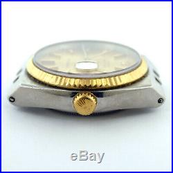 Rolex Datejust Oysterquartz 17013 Gold Dial 1983 S. S. Watch Head For Part/repair