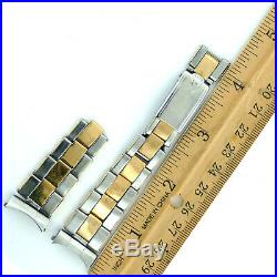 Rolex Gold+stainless Steel Mens Oyster Bracelet 19mm Endlinks For Parts/repairs
