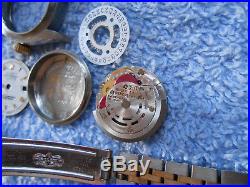 Rolex Lady DATEJUST Cal 2135 70% Complete Condition NOT Working 4 PARTS-REPAIR