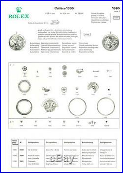 Rolex New Full Complete Updated Movement Spare Part Catalog Service Repair Info