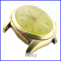 Rolex Oyster Perpetual Bubble Back Chronometer 14k Gold Watch Head Parts/repairs