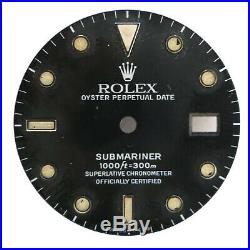Rolex Oyster Perpetual Date Submariner 27mm Black Index Dial For Parts / Repairs
