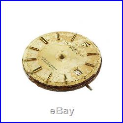 Rolex Oyster Perpetual Datejust Gold Dial Movement For Parts Or Repairs