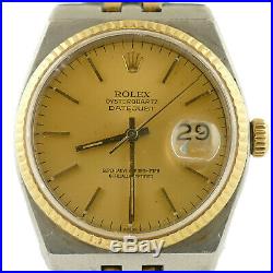 Rolex Oysterquartz Datejust 17013e Gold Dial 1982 2-tone S. S. Watch For Repairs