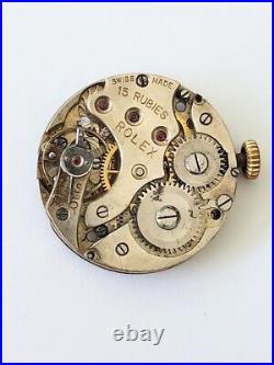 Rolex Rebberg 10 1/2 vintage 1930s movement for repair/ parts. #R 1