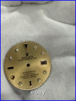 Rolex Submariner Gold Serti Dial Vintage OEM Tritium Diamond Dial Parts Repair