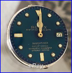 Rolex Vintage Submariner 1570 Caliber Movement For repair or Parts Lot to fix