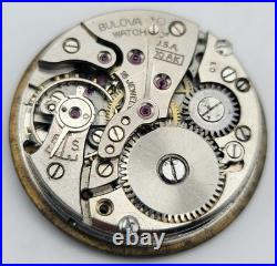 SB1-H5 Bulova 10AK Military 16J Watch Movement Black Dial & Hands Parts/Repair SB1-H5 Bulova 10AK Military 16J Watch Movement Black Dial & Hands Parts/Repair