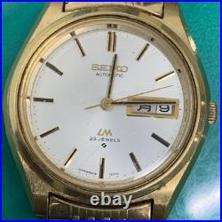 SEIKO 5606 7070 36mm Automatic Watch White Dial for Parts or Repair Working Junk