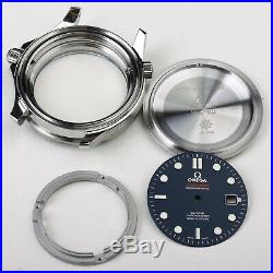 Seamaster ceramic bezel watch repair parts case kit fit eta 2824 movement