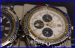 Seiko 200 mm Chronograph. RARE 7T32-7E49 7T32-7E40 LOT FOR REPAIR/PARTS